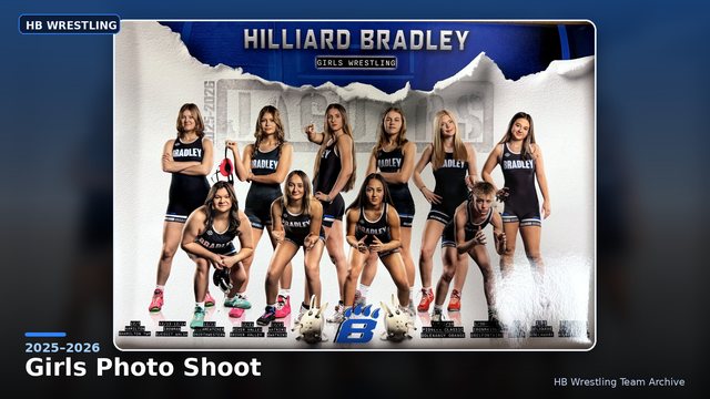Hilliard Bradley Wrestling 2025–2026 Girls Photo Shoot